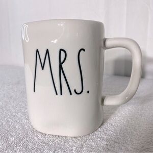 Raw Dunn Cream Oversized Asymmetrical Mrs. Mug Coffee Cup